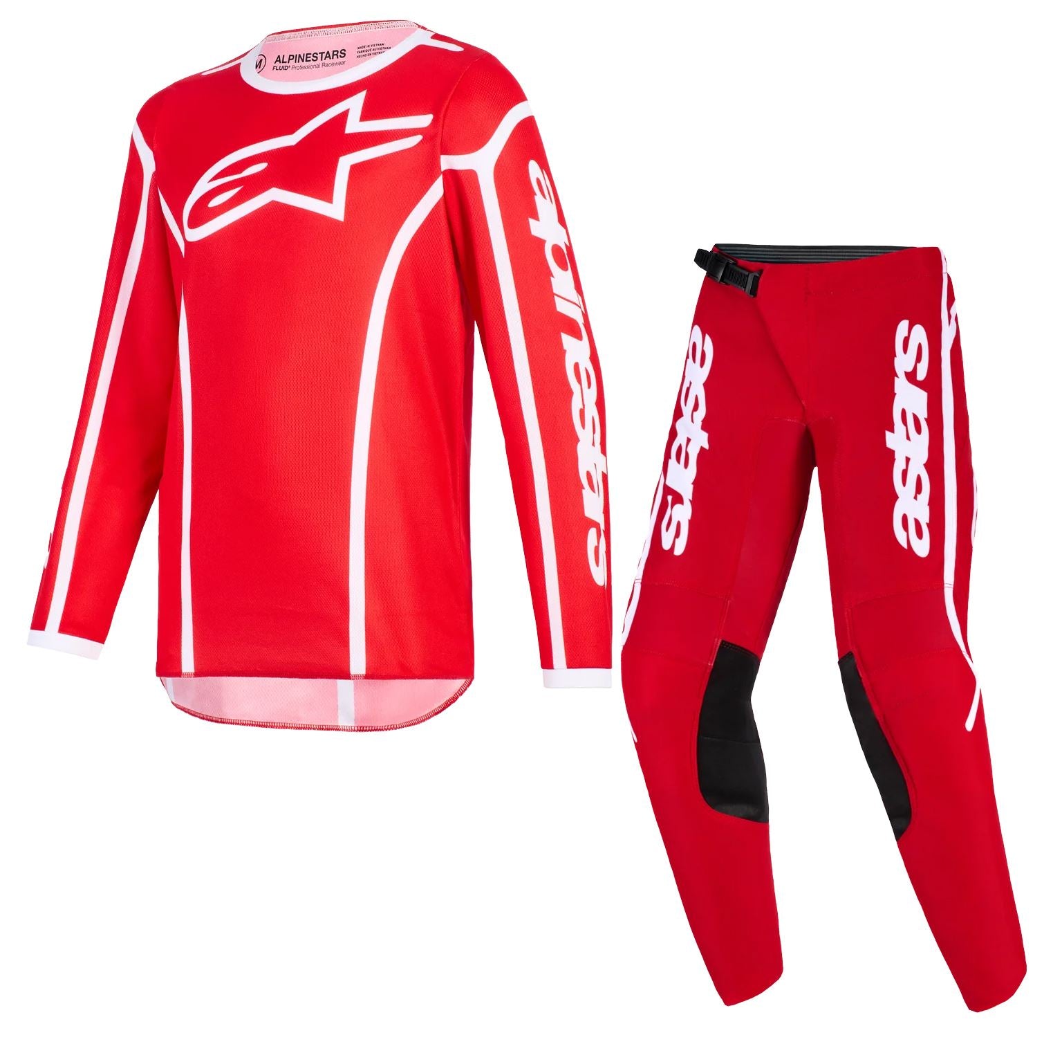 Alpinestars 2026 Youth Fluid Apex Motocross Combo Kit Red White